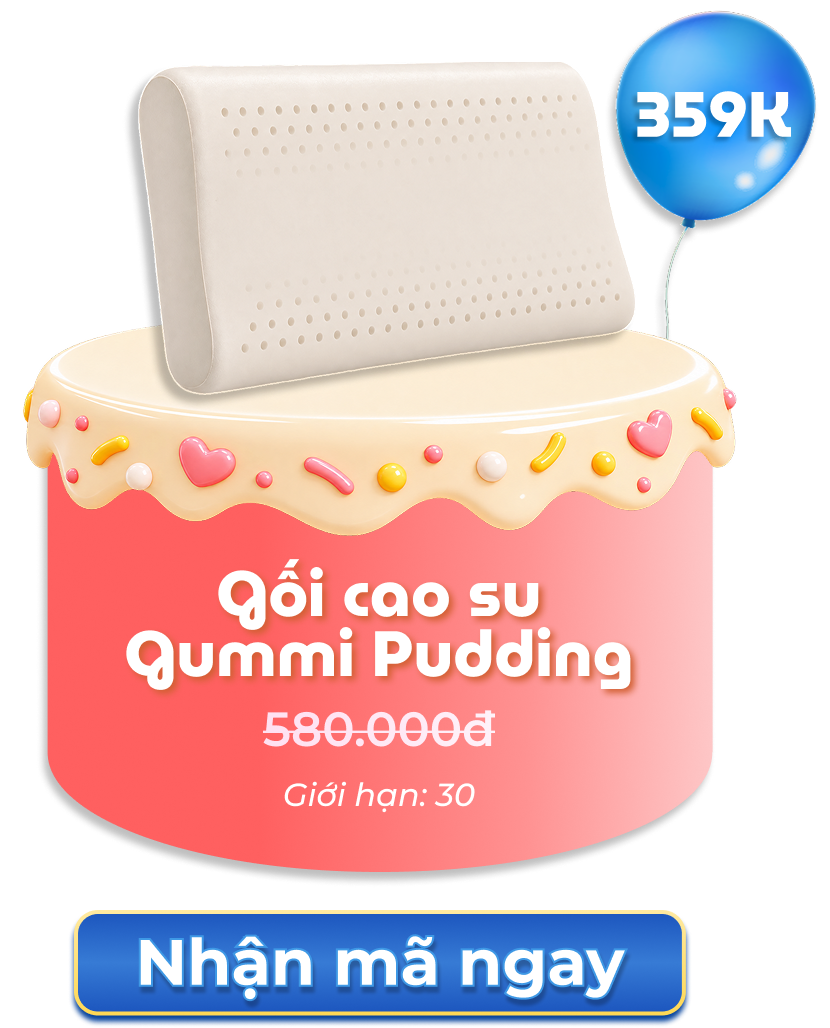 Gối cao su Gummi Pudding 359K