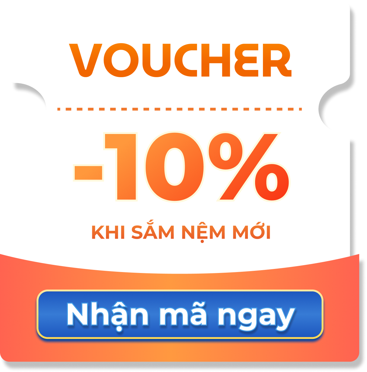 Voucher -10% khi sắm nệm mới