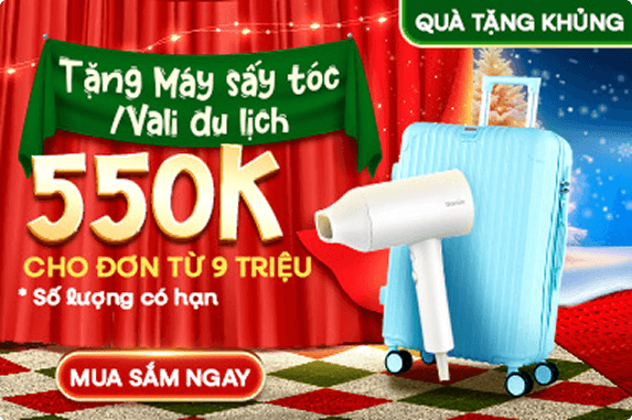 Tặng gối cao su vina bedding