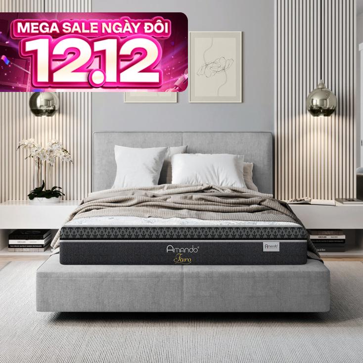 Nệm lò xo Amando Faro 5 vùng giảm đau lưng dày 35cm