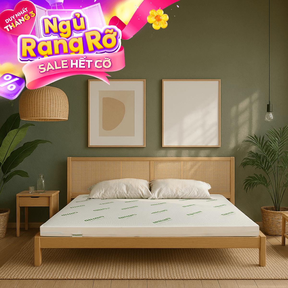 Nệm cao su thiên nhiên Gummi Classic thế hệ mới dày 5/10/15cm