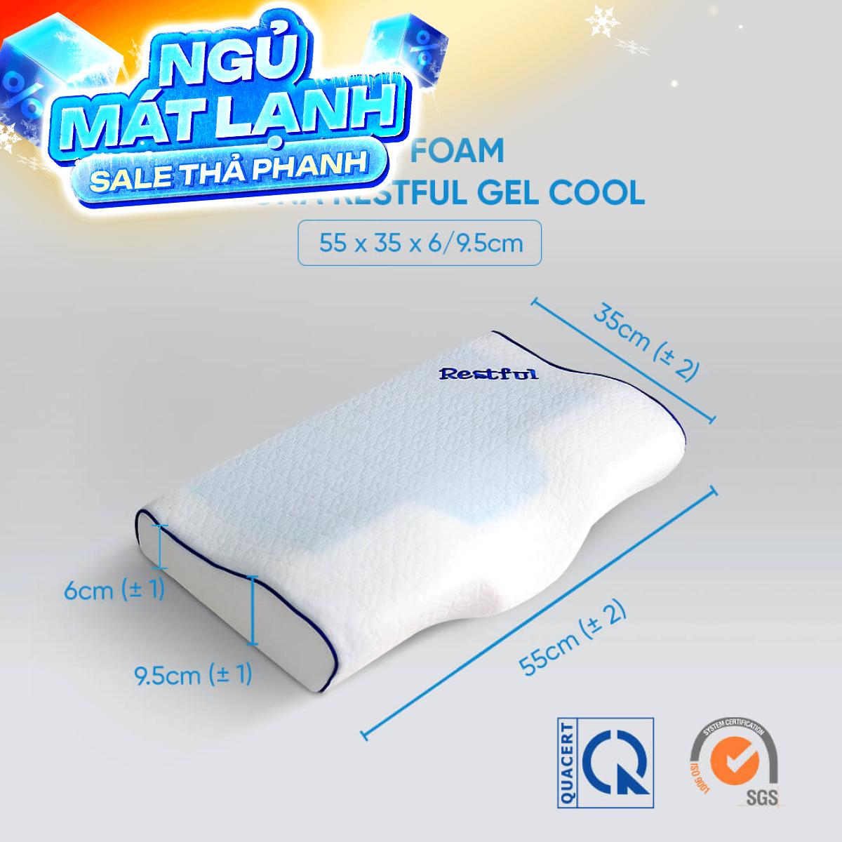 Gối foam Doona Restful công thái học giảm đau cổ vai gáy