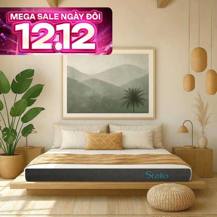Nệm cao su đa tầng Kim Cương Stella dày 15cm