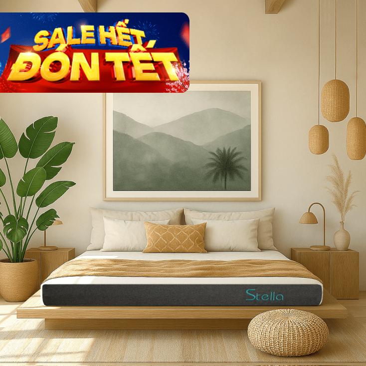 Nệm cao su đa tầng Kim Cương Stella dày 15cm