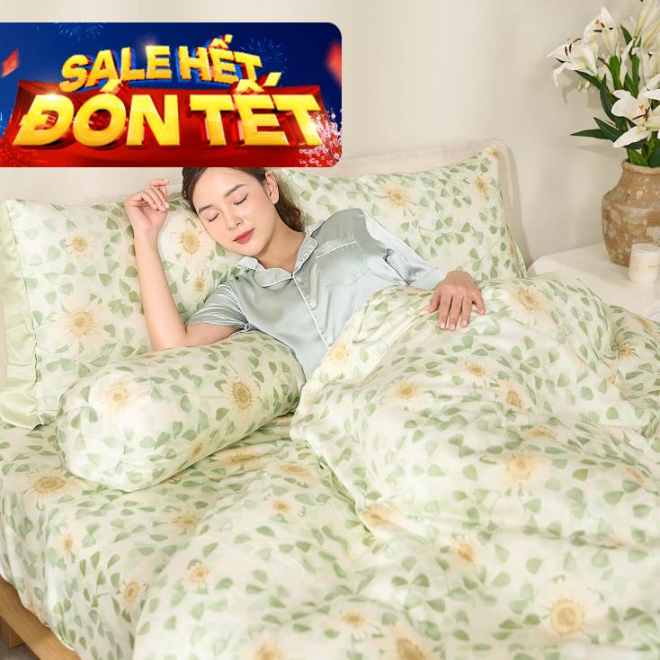 Bộ ga chun lụa tencel cao cấp Amando Bliss 4 chi tiết
