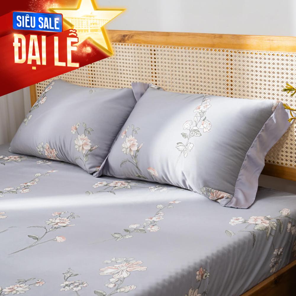 Bộ ga chun Lụa tencel cao cấp Amando Bliss 4 chi tiết mã TC005