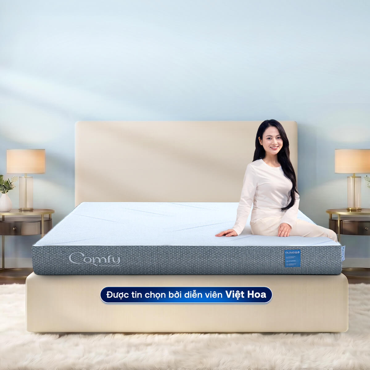Nệm foam Comfy Cloud 2.0 siêu đàn hồi dày 15cm