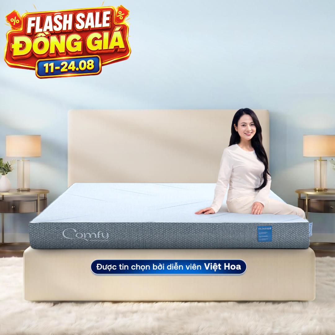 Nệm foam Comfy Cloud 2.0 siêu đàn hồi dày 15cm