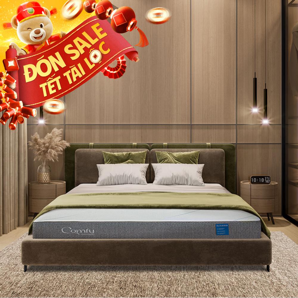Nệm foam Comfy Cloud 2.0 siêu đàn hồi dày 15cm