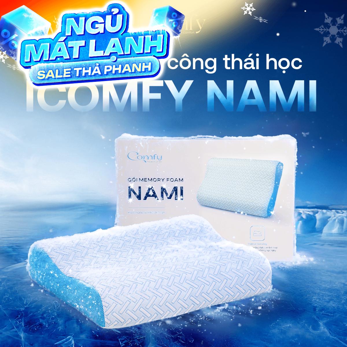 [BST Ngủ Mát] Gối foam Comfy Nami Băng Lạnh Công Thái Học