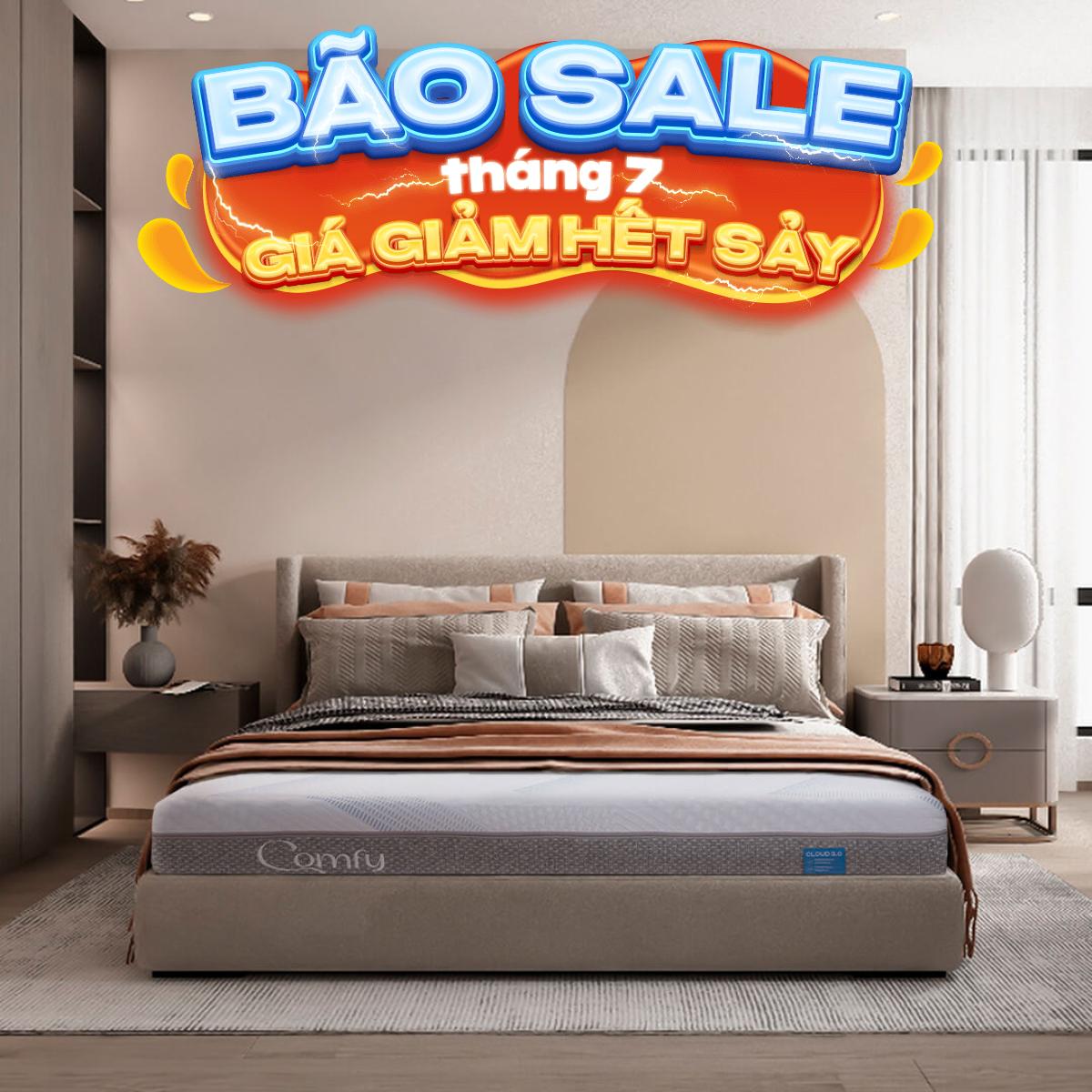 Nệm foam Comfy Cloud 3.0 cân bằng trọng lực dày 18cm