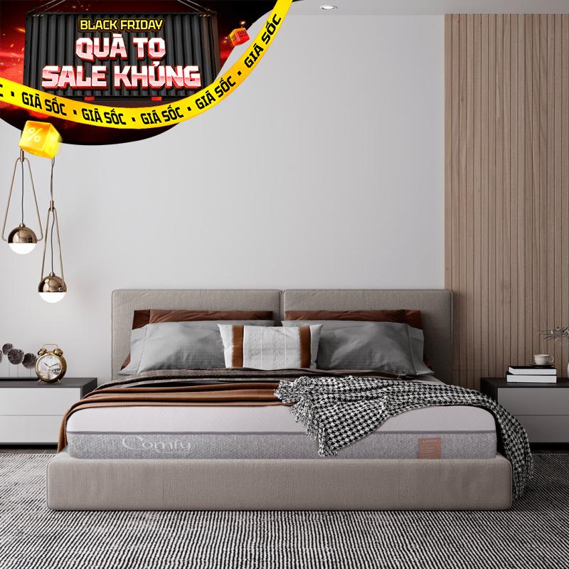 Nệm foam Comfy Lux 2.0 cao cấp kháng khuẩn kép dày 22cm