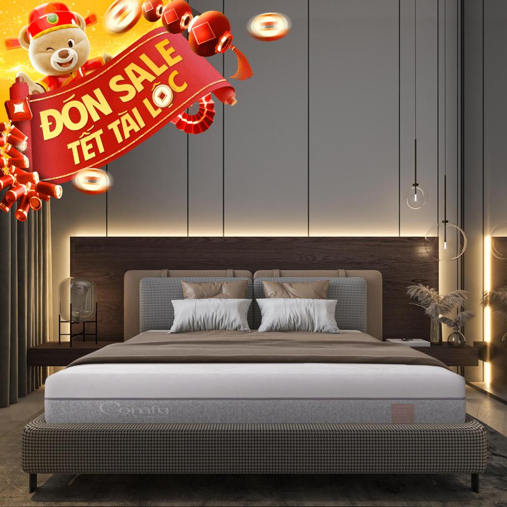 Nệm foam Comfy Lux 3.0 cao cấp tương thích toàn diện dày 25cm