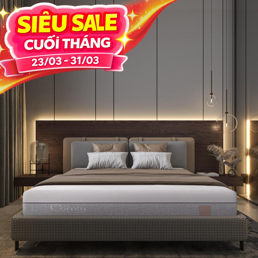 Nệm foam Comfy Lux 3.0 cao cấp tương thích toàn diện dày 25cm
