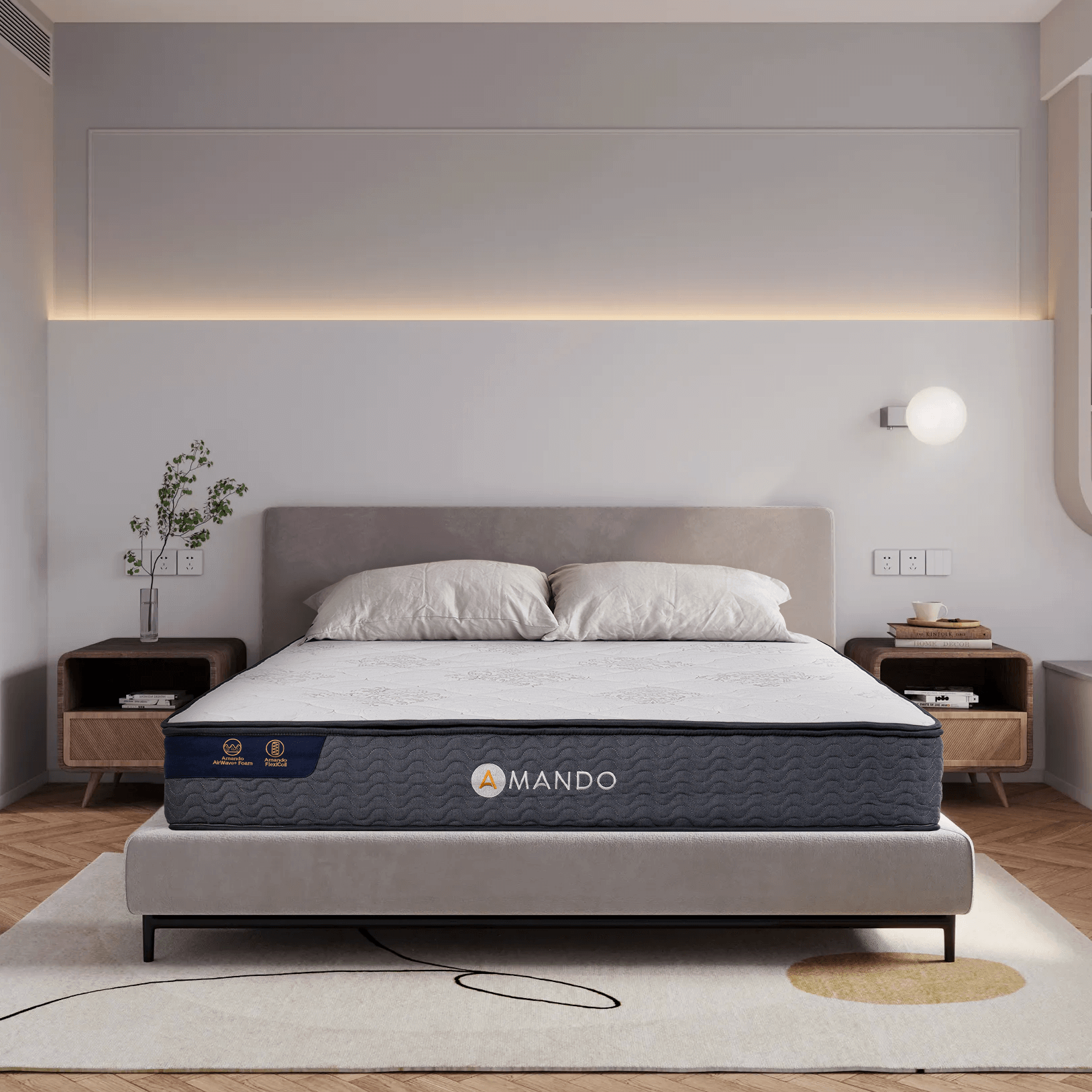 Nệm lò xo Amando Elite Original túi độc lập tiêu chuẩn khách sạn 5 sao dày 23cm