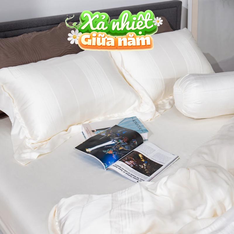 Bộ chăn ga Lụa tencel cao cấp Amando Lagom 5 chi tiết - Thumbnail