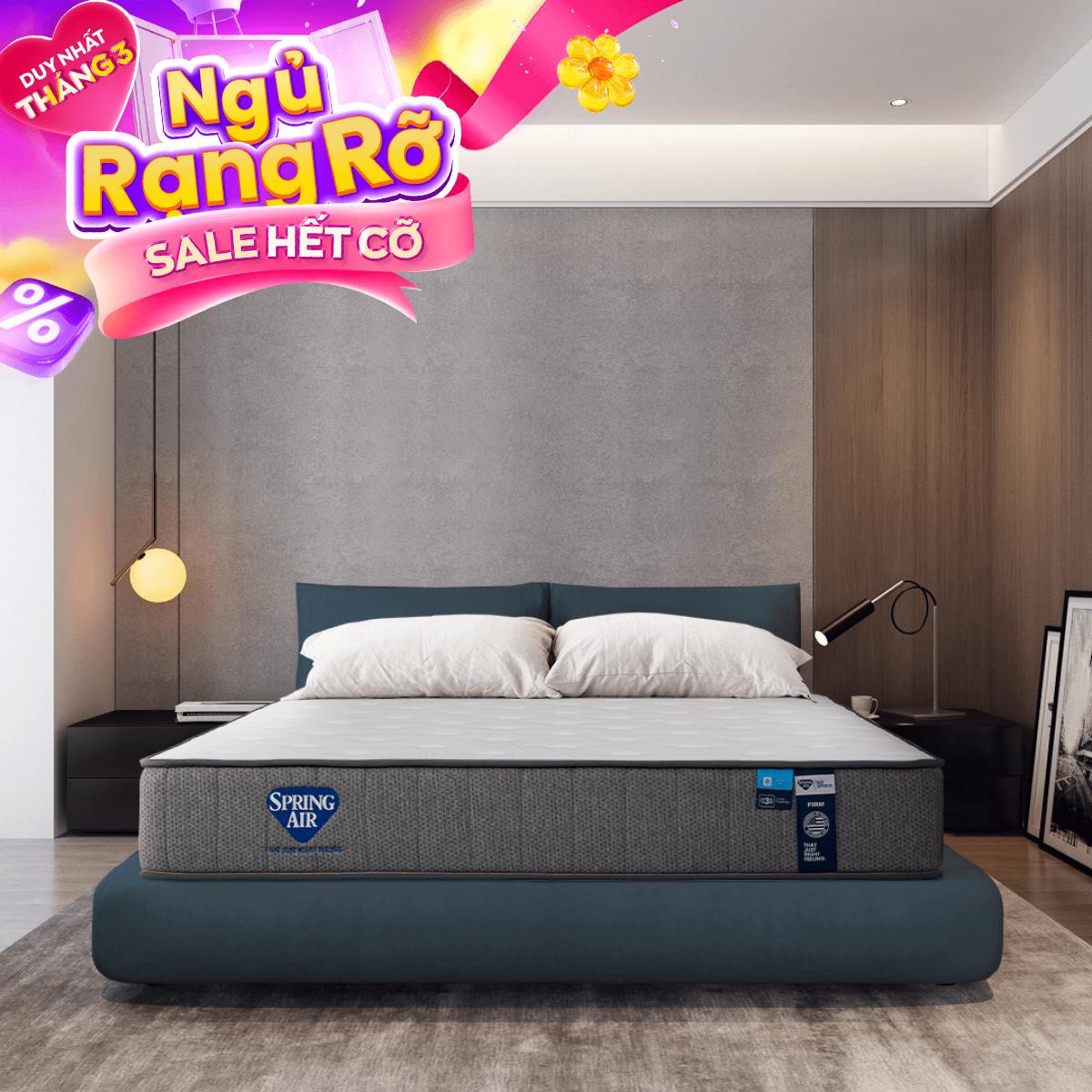 Nệm lò xo Spring Air Back Supporter Firm hỗ trợ nâng đỡ dày 25cm