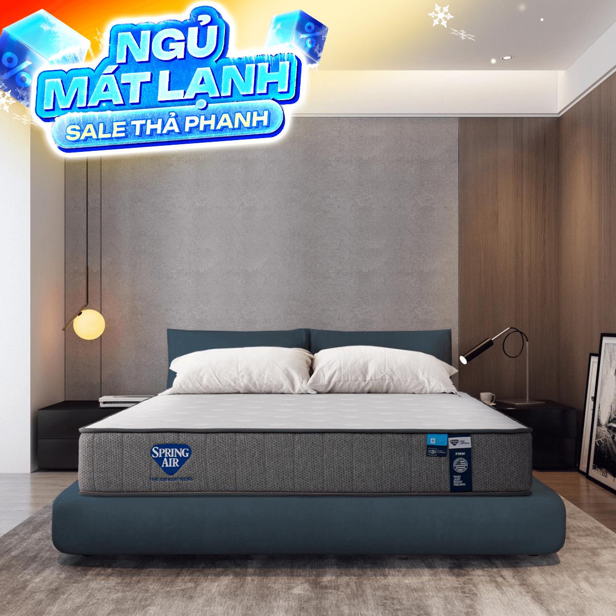Nệm lò xo Spring Air Back Supporter Firm hỗ trợ nâng đỡ dày 25cm
