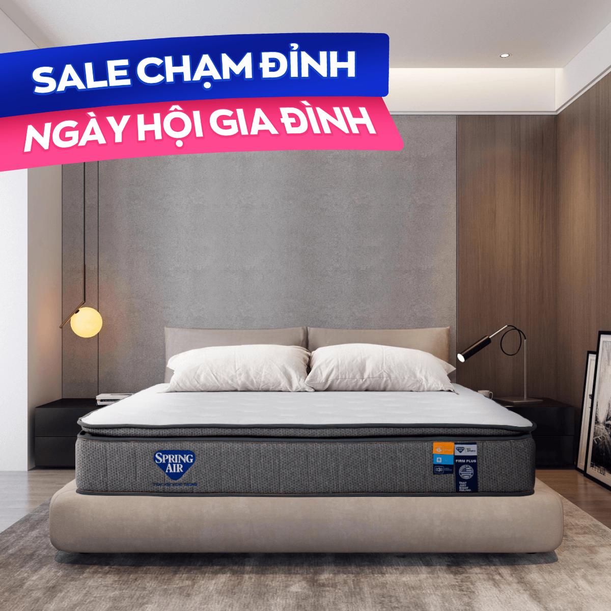 Nệm lò xo Spring Air Back Supporter Firm Plus nâng đỡ làm mát dày 26cm