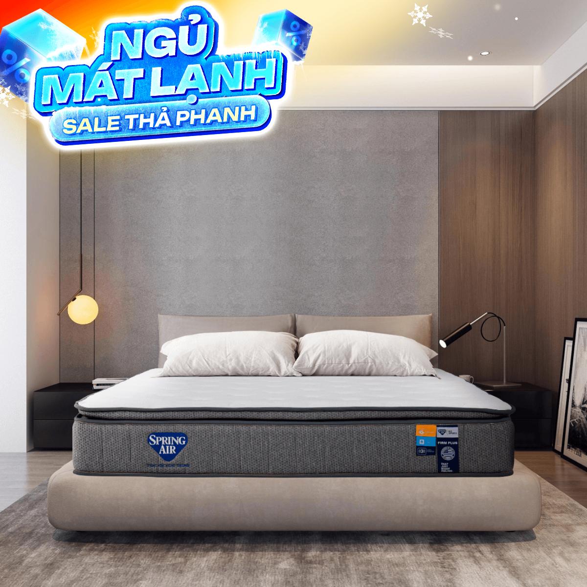 Nệm lò xo Spring Air Back Supporter Firm Plus nâng đỡ làm mát dày 26cm