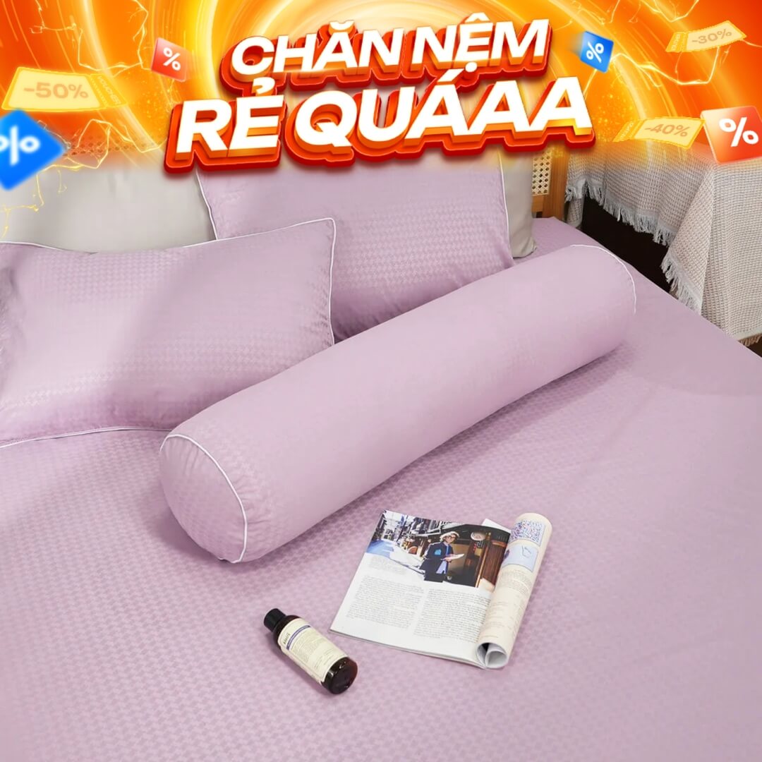 Bộ Ga chun microfiber Amando Ellie họa tiết 4 chi tiết