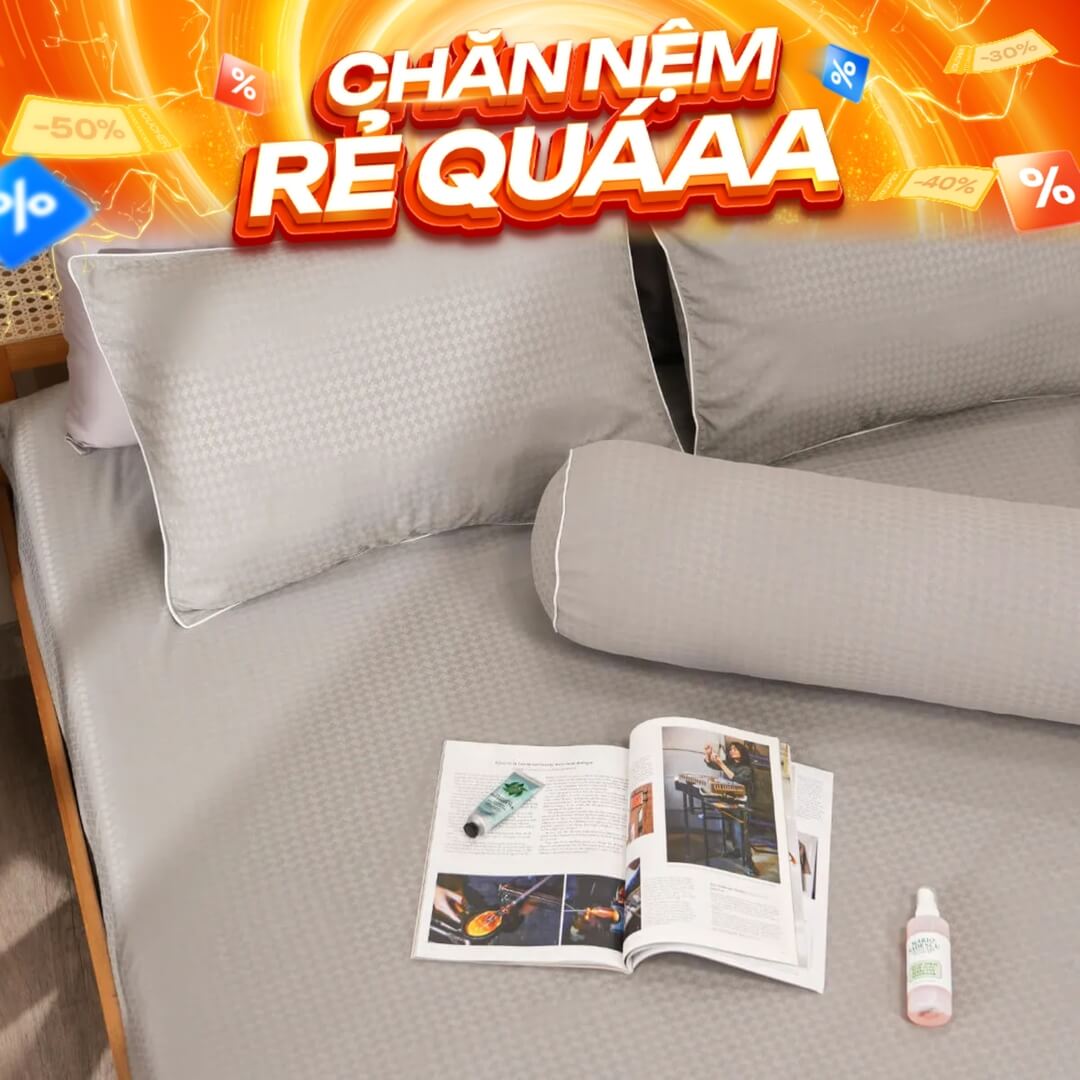 Bộ Ga chun microfiber Amando Ellie họa tiết 4 chi tiết