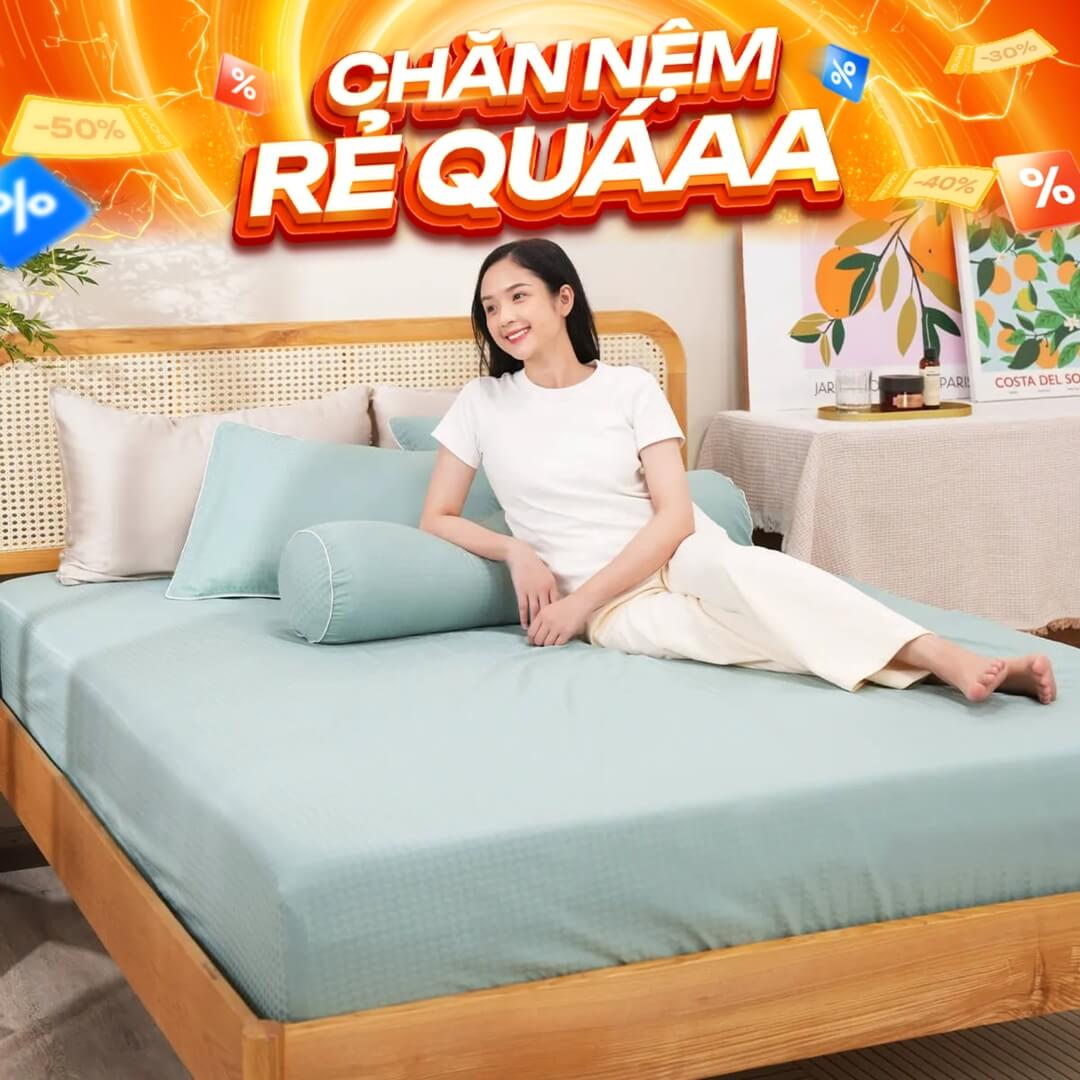 Bộ Ga chun microfiber Amando Ellie họa tiết 4 chi tiết