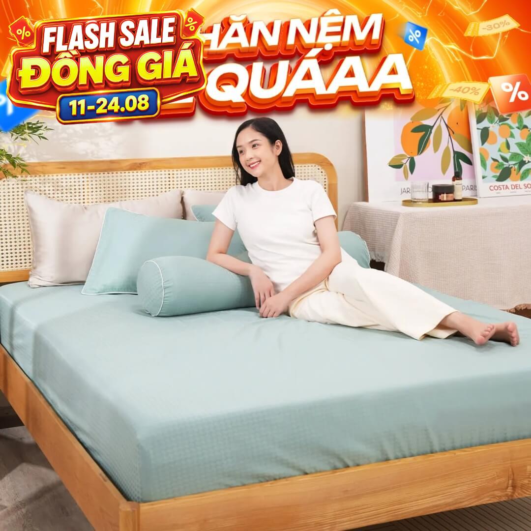 Bộ Ga chun microfiber Amando Ellie họa tiết 4 chi tiết