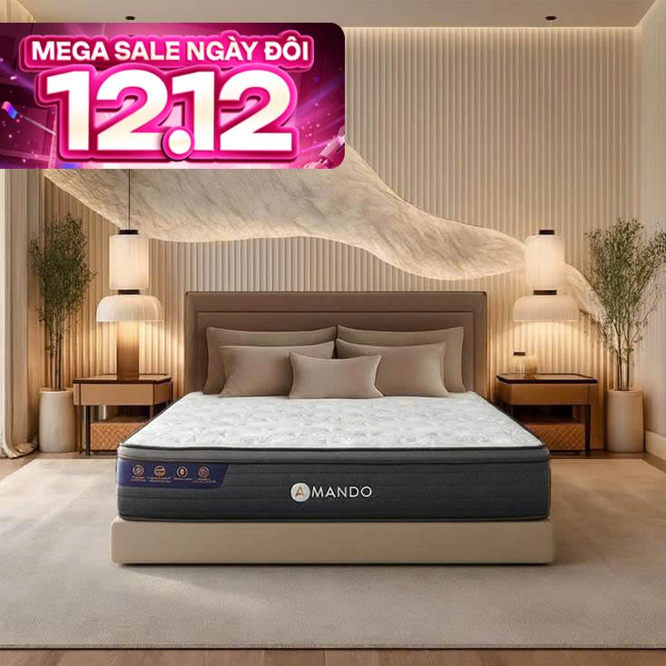 Nệm lò xo làm mát Amando Elite Grand dày 28cm