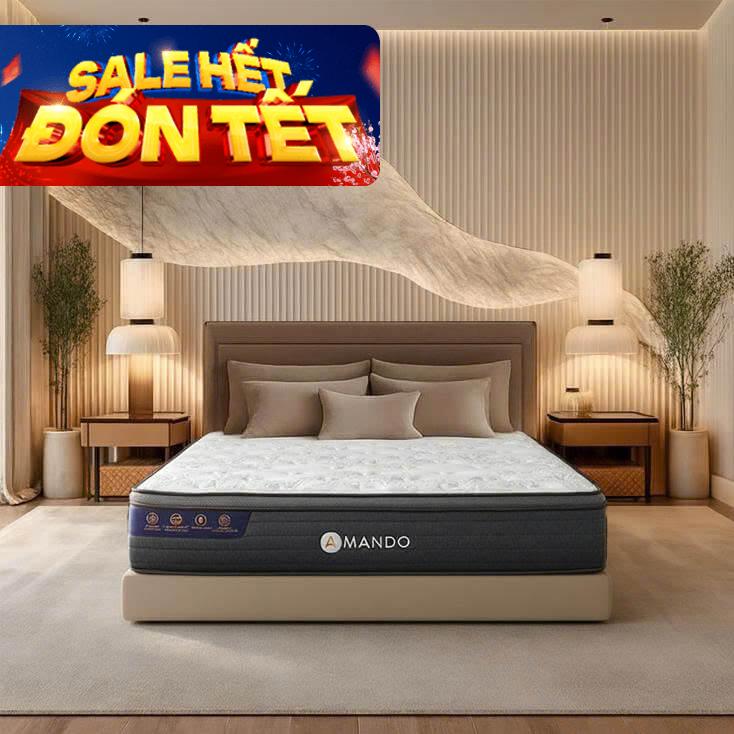 Nệm lò xo làm mát Amando Elite Grand dày 28cm