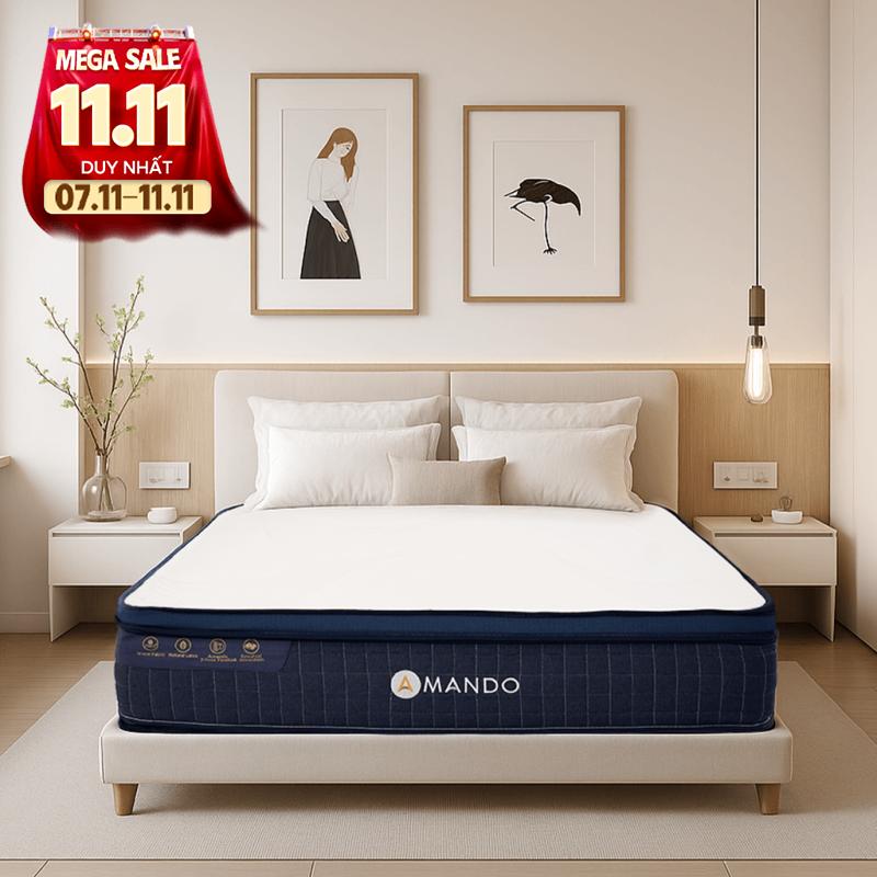 Nệm lò xo Amando Innovation 7 vùng linh hoạt dày 30cm