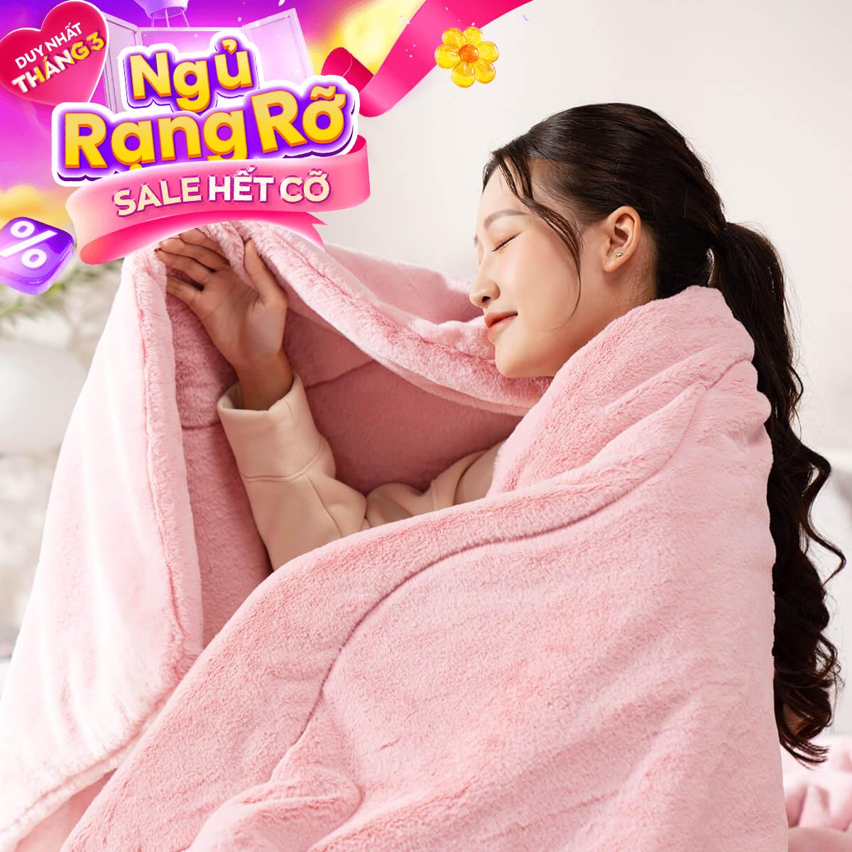 Chăn đông lông chồn cao cấp giữ ấm Amando Warm