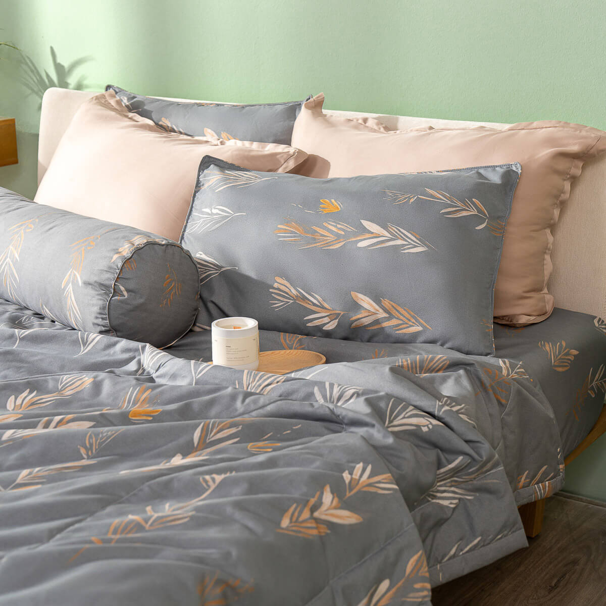 Bộ Ga chun microfiber Amando Ellie họa tiết 4 chi tiết