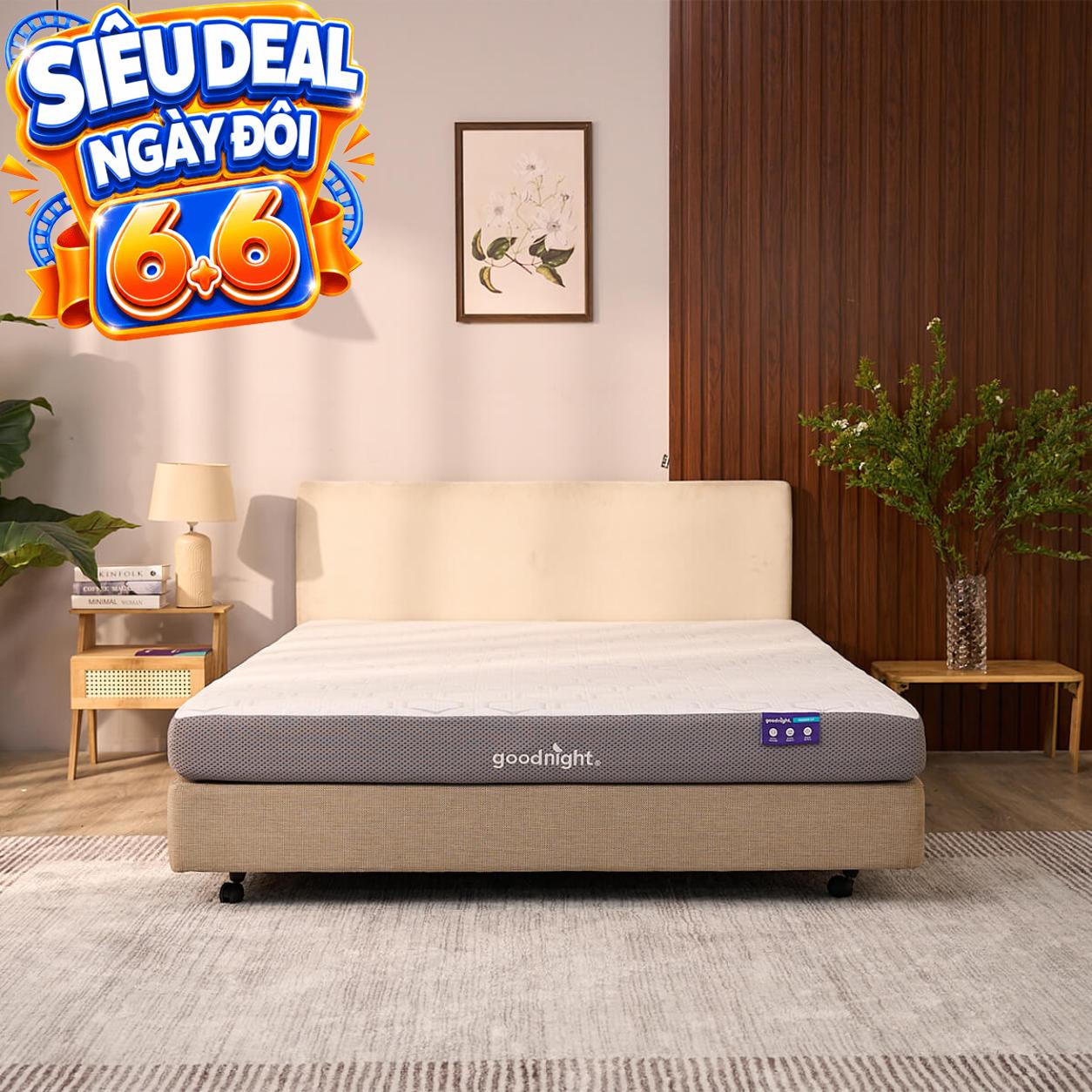Nệm foam Goodnight Massage 2.0 (Hachi) giảm áp lực dày 15cm