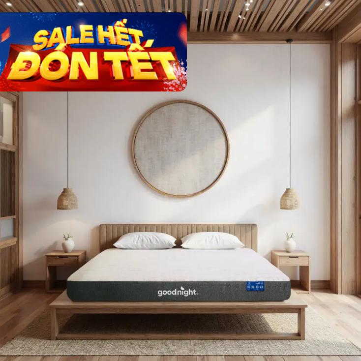 Nệm foam Goodnight Massage 2.0 (Hachi) giảm áp lực dày 15cm