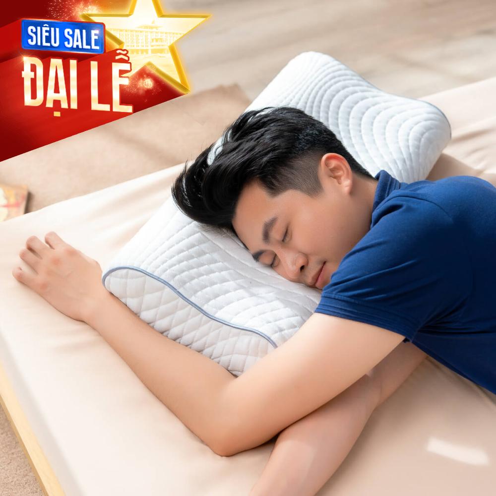 Gối foam Goodnight Nori 1.0 lượn sóng nâng đỡ cổ vai gáy