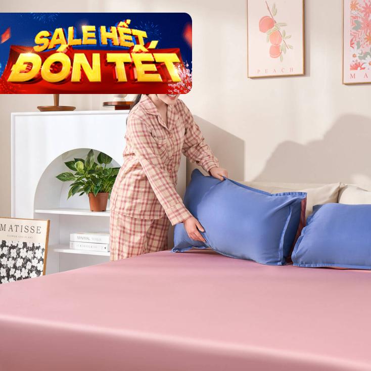 Bộ ga chun bốn mùa micro satin Goodnight Mori 3 Chi tiết