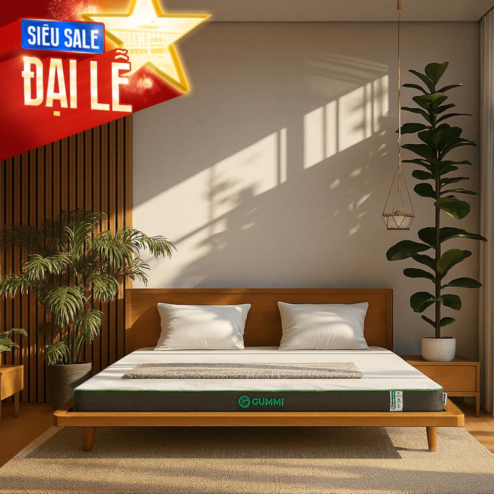 Nệm cao su thiên nhiên Gummi Premium detox giấc ngủ dày 10cm