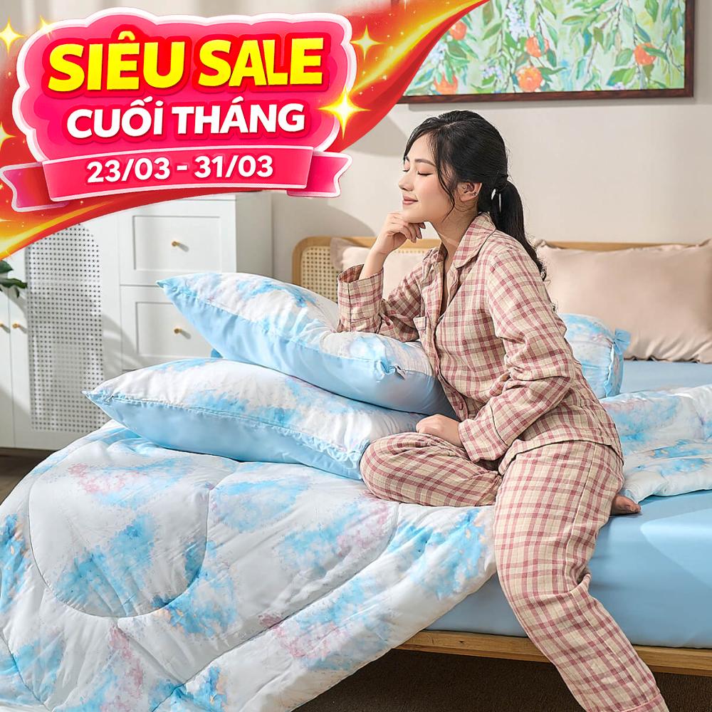 Bộ ga chun sợi gỗ thiên nhiên tencel Amando Aleena 5 chi tiết