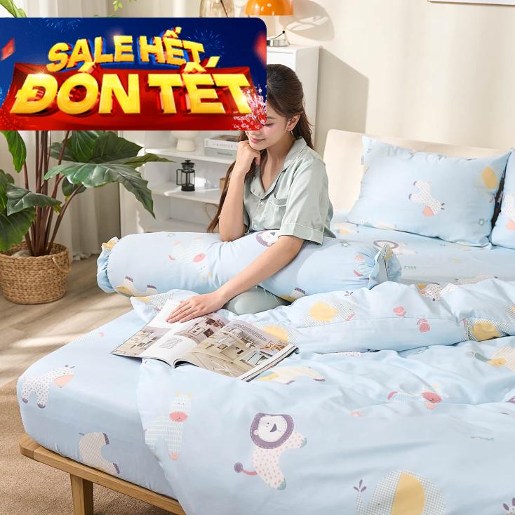 Bộ ga chun sợi gỗ thiên nhiên tencel Amando Aleena 4 chi tiết