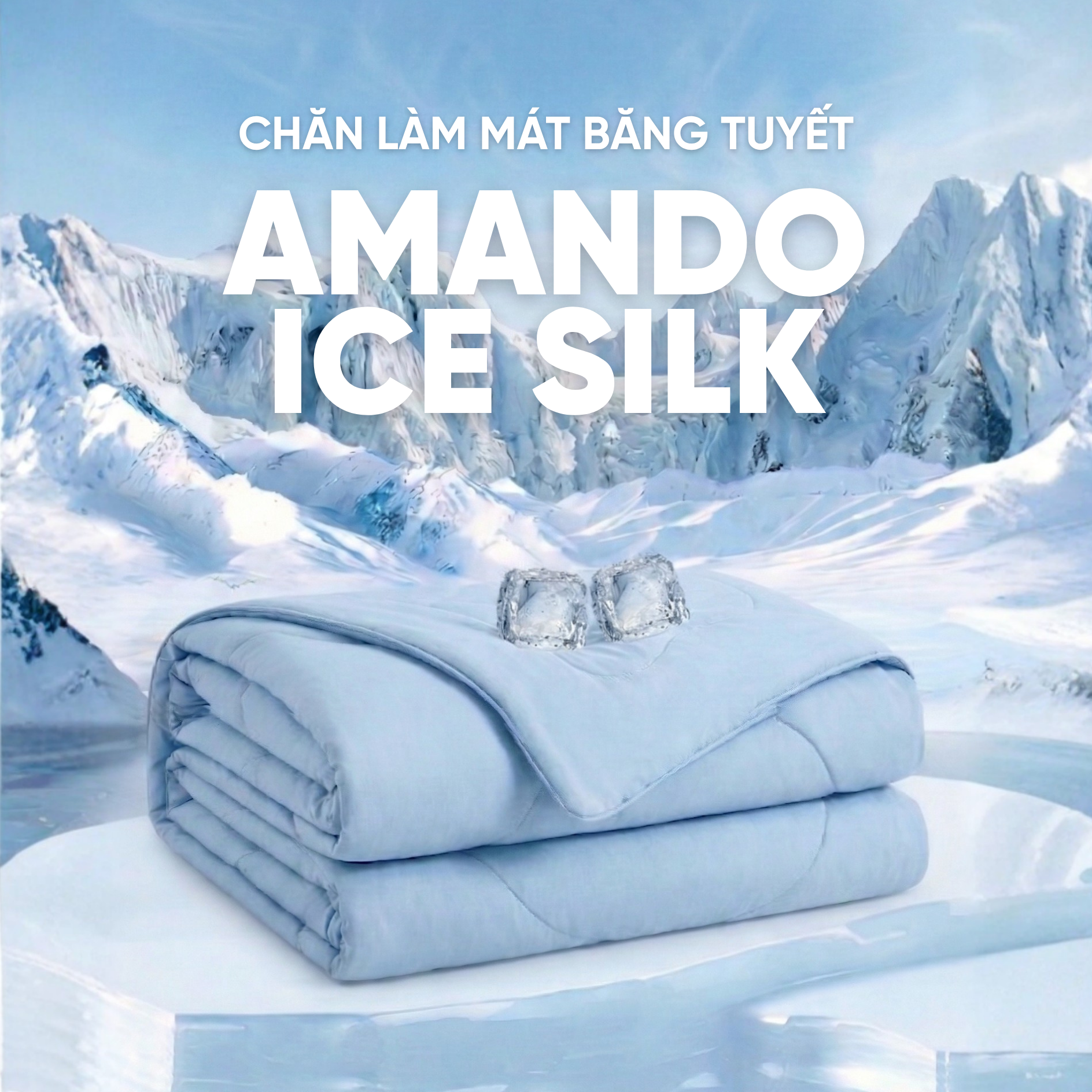 Chăn băng tuyết Amando Ice Silk mỏng nhẹ, giải nhiệt mùa hè