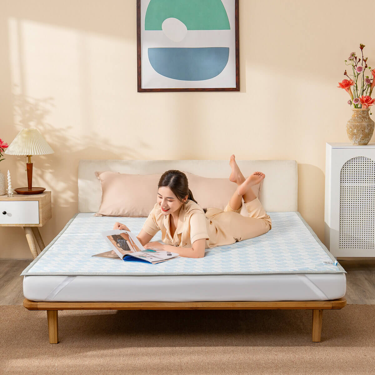 Thảm trải giường Doona Wave 5D làm mát, tản nhiệt