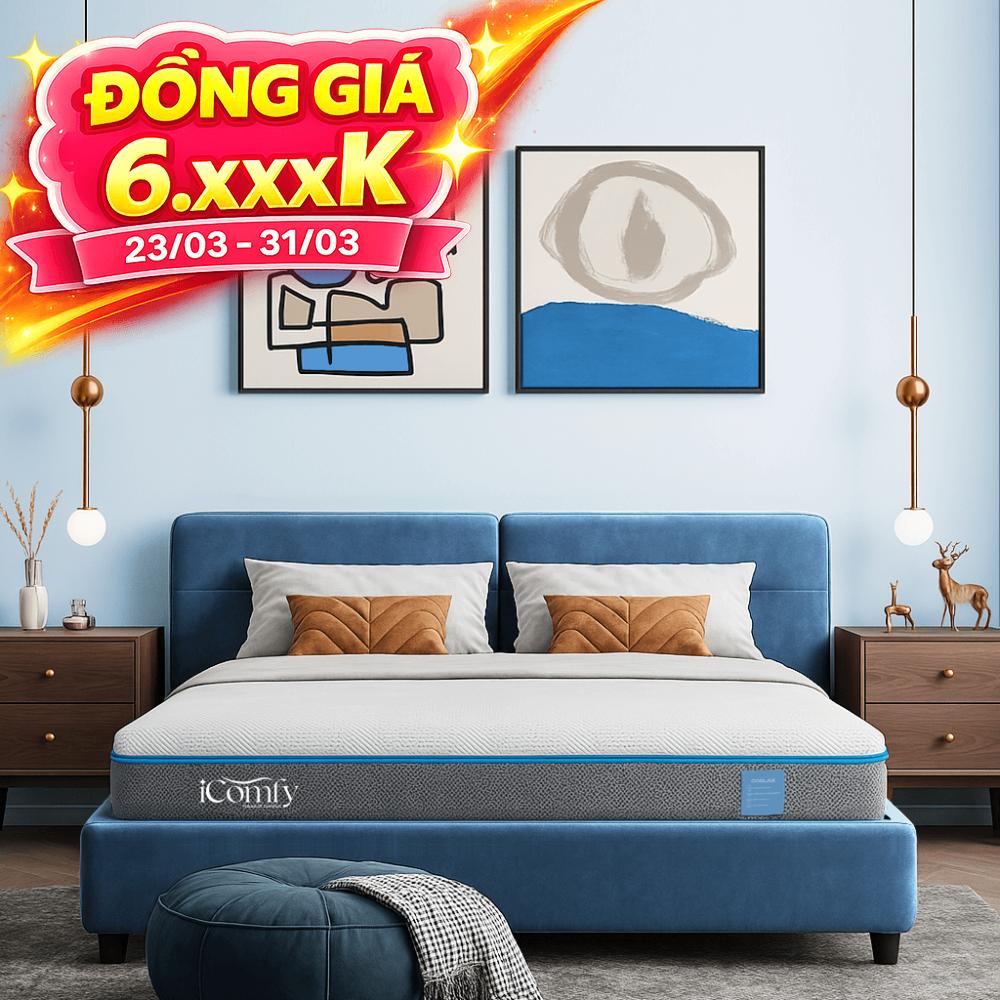 Nệm foam iComfy Coolax massage băng tuyết dày 15cm