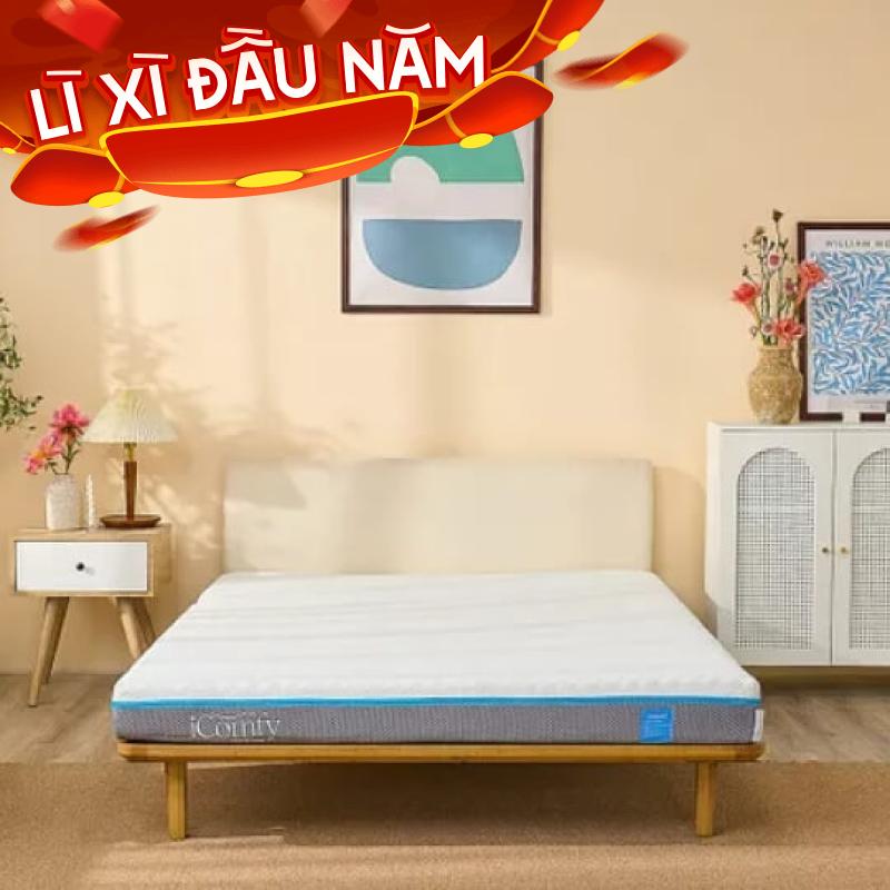 Nệm foam iComfy Coolax massage thoáng mát dày 15cm