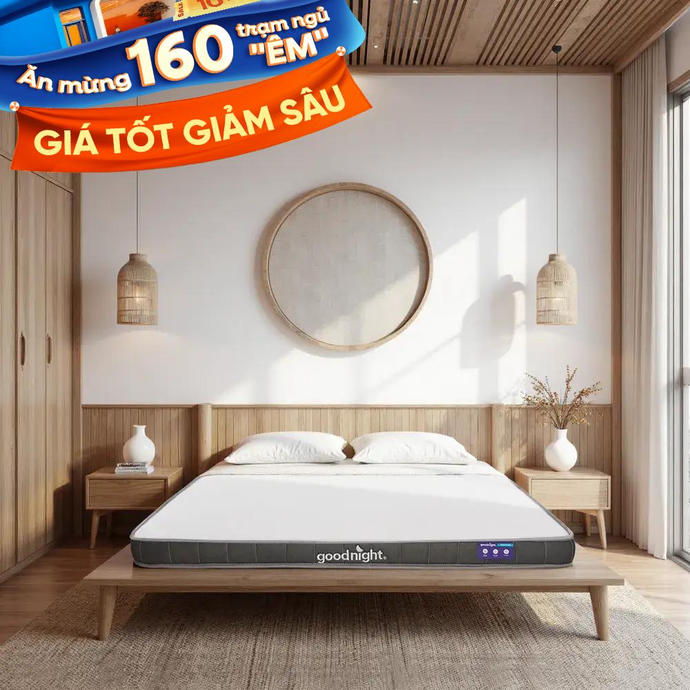 Nệm cao su đa tầng Goodnight Latex Hybrid (Rena) vững chắc, thông thoáng dày 10cm