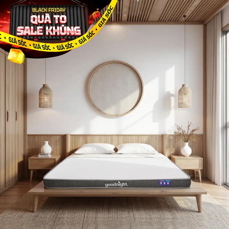 Nệm cao su đa tầng Goodnight Latex Hybrid (Rena) vững chắc, thông thoáng dày 10cm