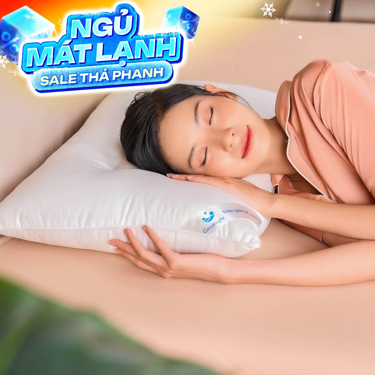 Gối lông vũ nhân tạo kiểu dáng định hình Goodnight Mochi