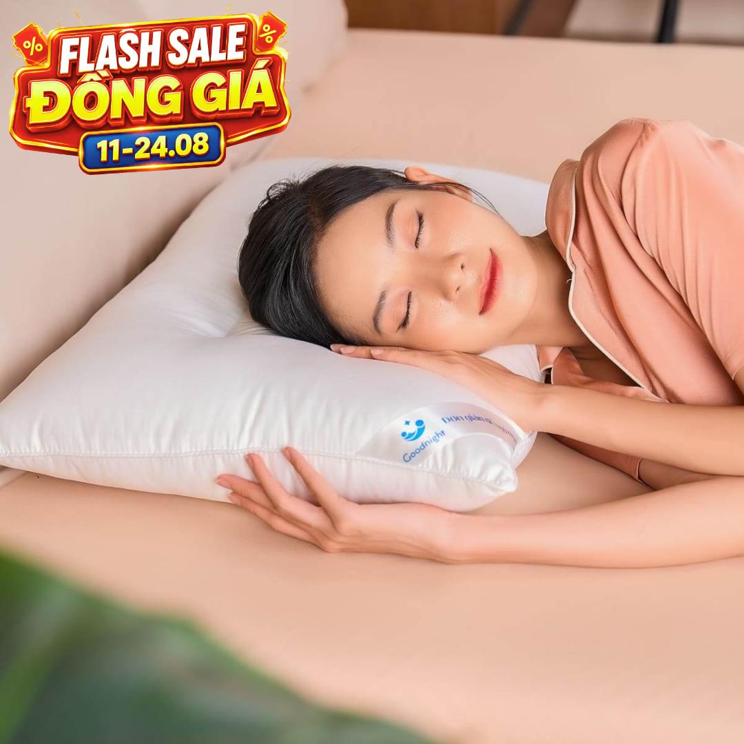 Gối lông vũ nhân tạo kiểu dáng định hình Goodnight Mochi