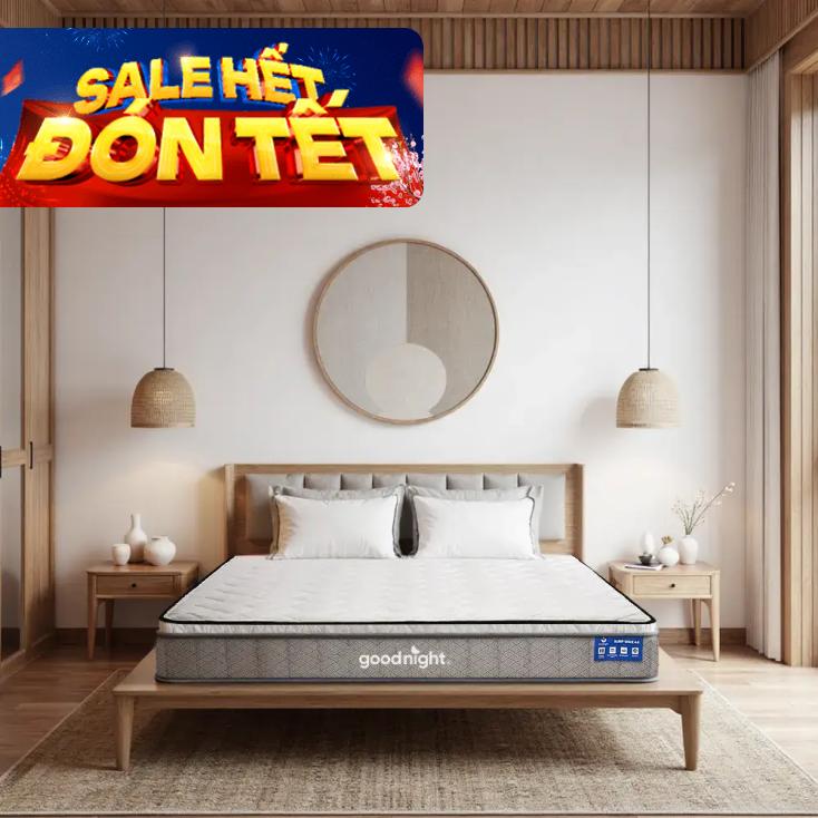Nệm lò xo Goodnight SleepWave Hybrid (Sleep Wave 4.0) giảm tiếng ồn dày 20cm
