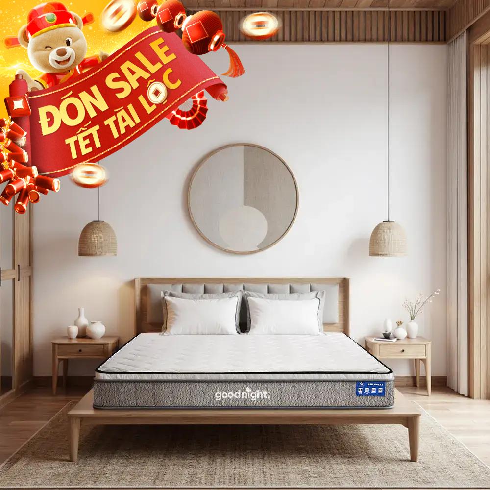 Nệm lò xo Goodnight SleepWave Hybrid (Sleep Wave 4.0) giảm tiếng ồn dày 20cm